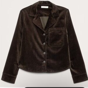 Banana Republic Dark Brown Corduroy Button-Front Jacket